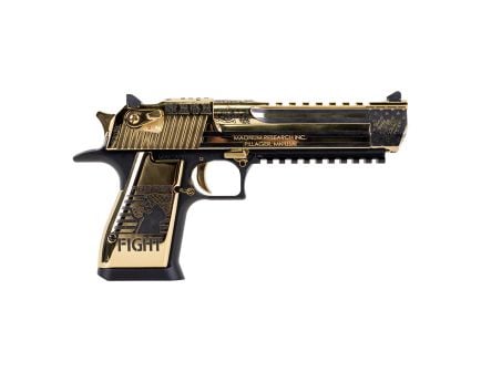 Magnum Research Desert Eagle Mark XIX Trump 6" 50AE 7rd Pistol, Gold Engraved - DE50MAGA