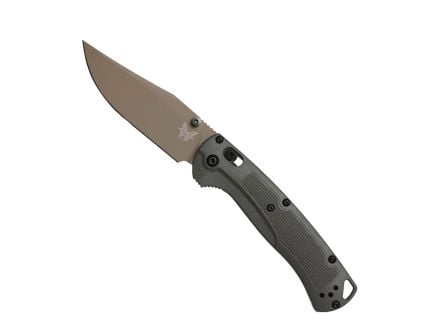 Benchmade Taggedout Clip Point Folding Knife, Deep Olive - 15536TN-02