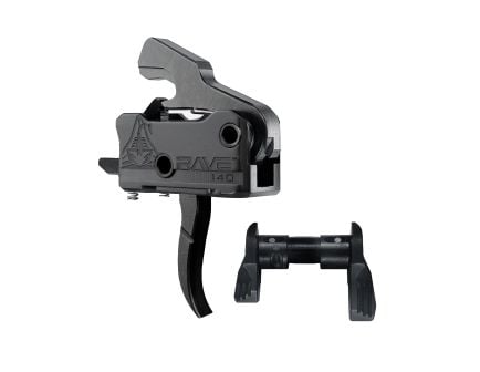 Rise Armament RAVE 140 3.5 lb Curved Super Sporting Trigger Single-Stage Drop-In, Black