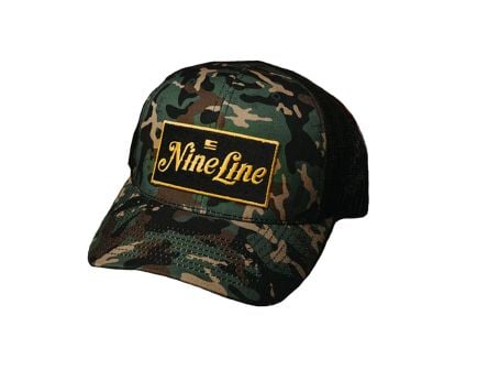 Nine Line Camo Snapback Hat, Yellow Patch