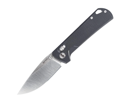 SRM Knives 168L-GB black handle with folding satin blade - SRM-168L-GB