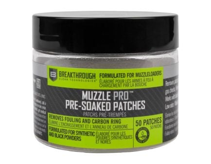 Breakthrough Clean Muzzle Pro 2.75" x 2.38" Round Pre-Soaked Cleaning Patch - BT-MZ-SCP