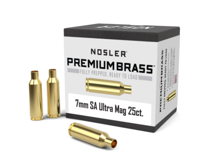 Nosler 7mm Remington Short Action Ultra Magnum (RSAUM) Large Rifle Premium Brass, 25rds