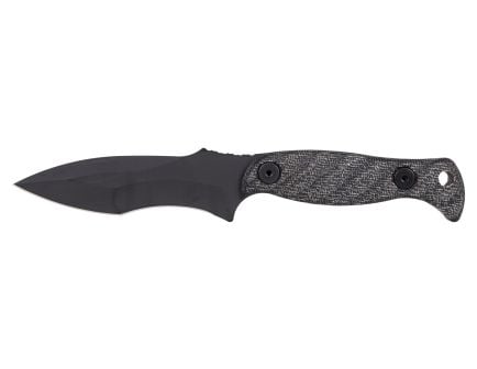 Half Face Blades Extremis Fixed Blade Knife Gray Micarta (3.5" Black Cerakote)
