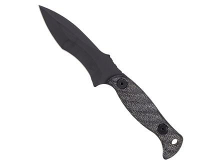 Half Face Blades Extremis Fixed Blade Knife Gray Micarta (3.5" Black Cerakote)