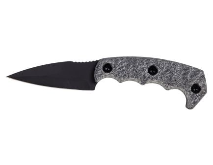 Half Face Blades Humint Fixed Blade Knife Gray Micarta (3" Black Cerakote)
