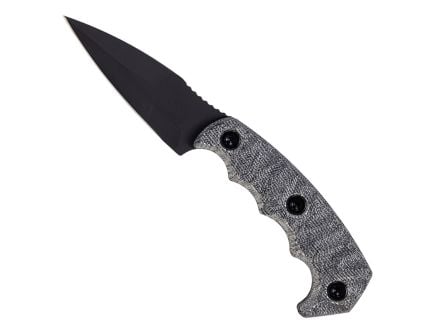 Half Face Blades Humint Fixed Blade Knife Gray Micarta (3" Black Cerakote)