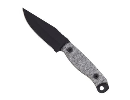 Half Face Blades Crow Scalper Fixed Blade Knife Gray Micarta (4" Black Cerakote)
