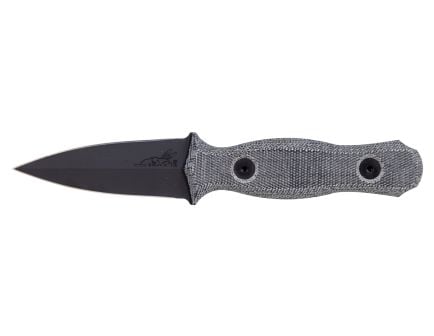 Half Face Blades Trident Fixed Blade Knife Gray Micarta (3" Black Cerakote)