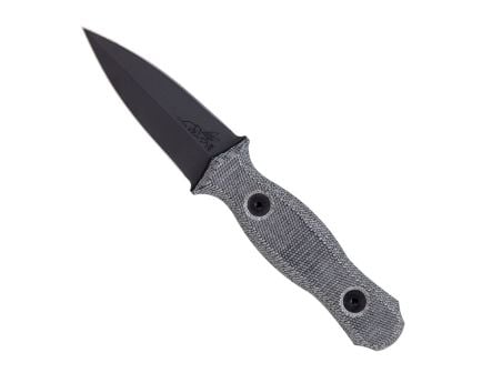 Half Face Blades Trident Fixed Blade Knife Gray Micarta (3" Black Cerakote)