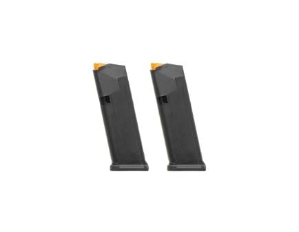 XTech Tactical G19 9mm 15 Rd Magazine, Black, 2 Pack  - MAG19-15