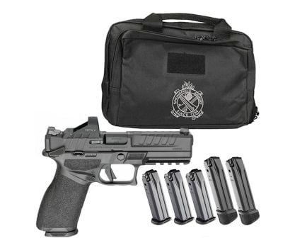 Springfield Echelon Gear Up 4.5" 9mm U-Notch 17/20rd Pistol, Black w/ MS and Viridian RFX II Green Dot - EC9459BMS-U-GU25
