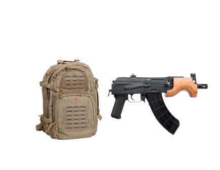 Century Arms Micro Draco 6.25" 7.62x39 30rd AK Pistol w/ 4 Mags & Tan Bag Bundle, Black - HG2797BPD-N