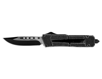 Master Cutlery Drop Point OTF Knife, Black & Satin - 420