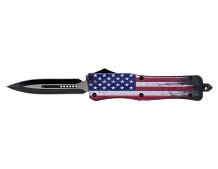 Master Cutlery American Flag RWB Spear Point OTF Knife, RWB - KN-8110AF
