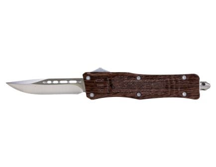 Master Cutlery Wood Grain Drop Point OTF Knife 6.75" - OTF675WG