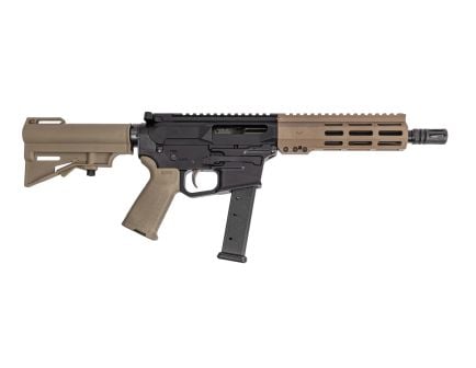 PSA Gen4 8" 9MM 1/10 GX Lightweight HEX M-Lok MOE EPT Har-15 Pistol, FDE