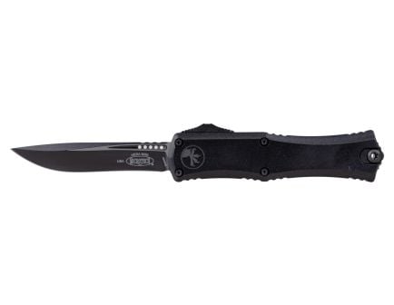 Microtech Hera II Mini Recurve Tactical OTF Drop Point Knife, Black - 1705M-1T