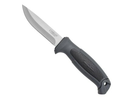 Camillus Felix Fixed Blade Drop Point Knife and Fire Starter, Black - CAM-19619