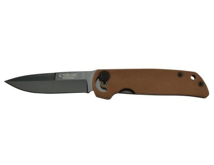 Camillus Cuda Mini Folding Drop Point Knife, Coyote Brown - CAM-19635