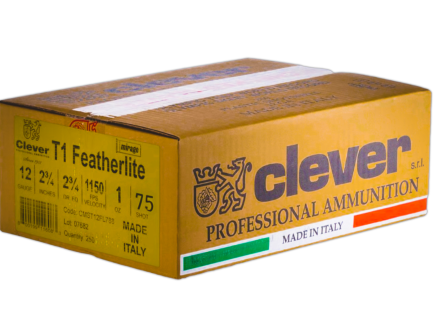 Clever Mirage T1 Super Target Featherlite 12 Gauge 2-3/4" #7.5 1 Ounce 250rds Case