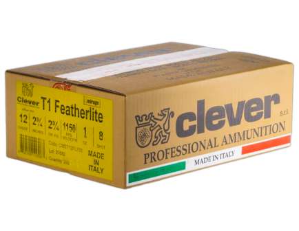 Clever Mirage T1 Super Target Featherlite 12 Gauge 2-3/4" #8 1 Ounce 250rds Case