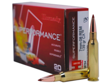 Hornady Superformance 7mm-08 Remington 139 gr CX, 20rds