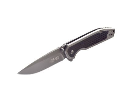 Elite Tactical Folding Drop Point Knife, Gray- ET-1007