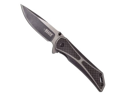 Elite Tactical Folding Drop Point Folding Knife, Satin - ET-1008