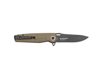 Elite Tactical Readiness Spring Assisted Drop Point Folding Knife, Tan - ET-A001TN