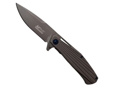 MTech Evolution Drop Point Folding Knife, Gray - MTE-FDR005-GY