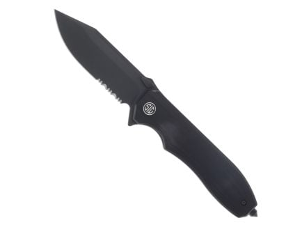 Eikonic Sig Sauer Validus Partially Serrated Folding Clip Point Knife, Matte Black - VA9BBS
