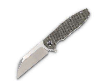 Eikonic Sig Sauer Karak Folding Wharncliffe Knife, Green Micarta - KA7SG