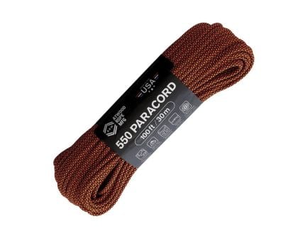 Atwood Parachute Cord 100 ft, Black/Orange Diamonds