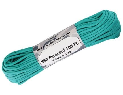Atwood Parachute Cord 100 ft, Teal Green