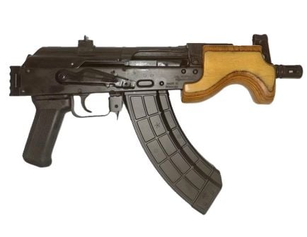 Century Arms Micro Draco 6.25" 7.62X39 30rd Pistol, Black / Wood with PSB Pic Rail - HG2797P-N