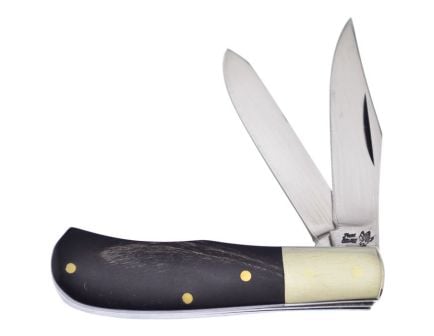 Frost Cutlery Jim Bowie Trapper Buffalo Pocket Knife, Black - F14100CBH