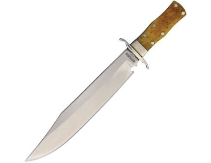 Rough Rider Mini Spanish Notch Bowie Fixed Blade Clip Point Knife, Brown - RR1903