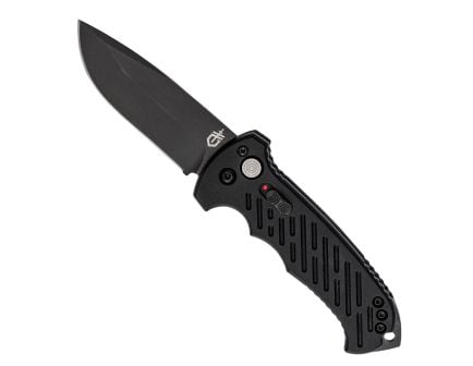 Gerber 06 Auto Drop Point Folding Knife, Black - 30-001295N