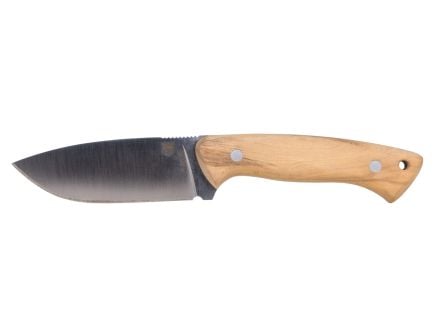 CobraTec Knives Twin Mountain Fixed Blade Drop Point Knife, Olive Wood - CTTWMOLW4
