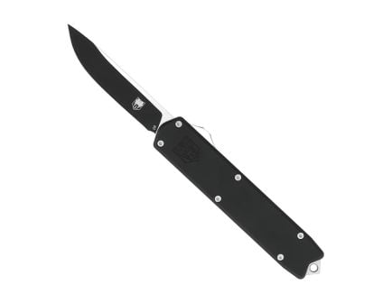 CobraTec Knives Dominator Medium OTF Drop Point Knife, Black - MCTDOMBLK