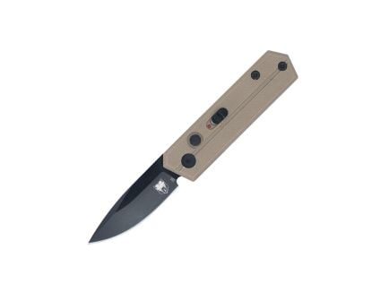 CobraTec Knives Stinger Folding Drop Point Knife, Tan - CTSTRTAN