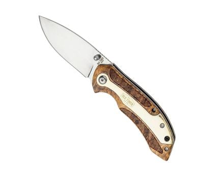 Old Timer Ironwood Folding Drop Point Knife, Brown - 1190129