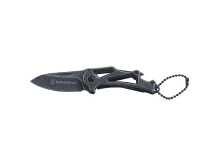 Smith & Wesson Keychain Folding Drop Point Knife, Stonewashed - 1100065