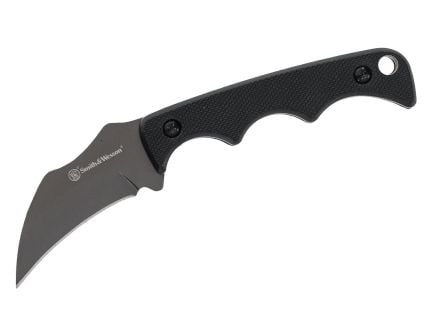 Smith & Wesson HRT Karambit Fixed Blade Hawkbill Knife, Black - 1193154