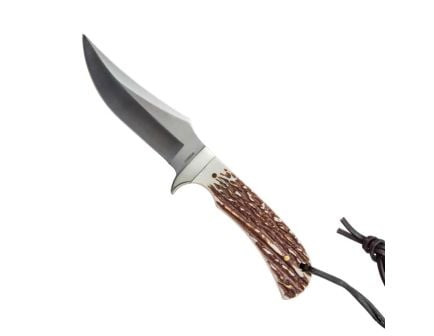 Uncle Henry Staglon Fixed Blade Clip Point Knife, Brown - 1136006