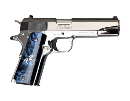 Colt Government 1911 El Senor 5" .38 Super 9rd Pistol, Polished SS / Polished Smoke Grey PVD 1 of 500 - O1911C-SS38-ESP