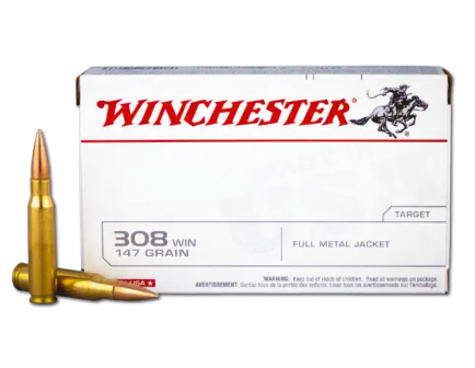 Winchester USA .308 Winchester 147gr FMJ ammo, 60rds - USA308VP