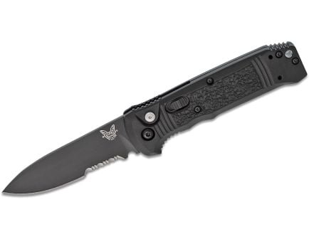 Benchmade Casbah Folding Drop Point Knife Serrated, Black - 4400SBK