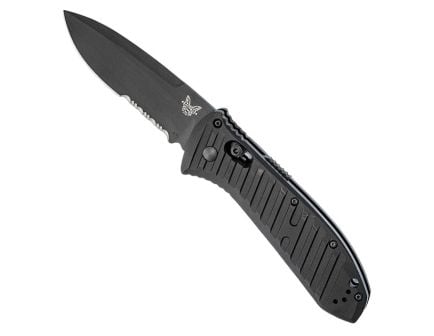 Benchmade Presidio II Folding Drop Point Knife Serrated, Black - 5700SBK
